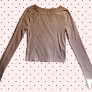 light pink long sleeve top
